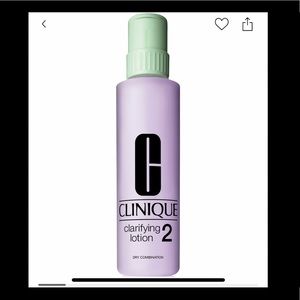 Clinique clarifying lotion 2 jumbo 16.5 with travel size.